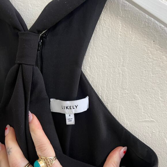 NEW $358 Revolve LIKELY Black Halter Avie Jumpsuit - Picture 9 of 10